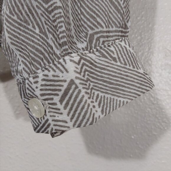 Anine Bing Semi-Sheer Chiffon Blouse Ruffled High Neck Tie - Good Cond - Med - Picture 6 of 10